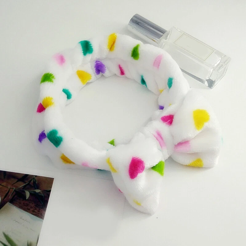 Cinta para el cabello elástica suave polar coralino SPABath ducha lavado cara diadema prendas para la cabeza Foto 4 de 4