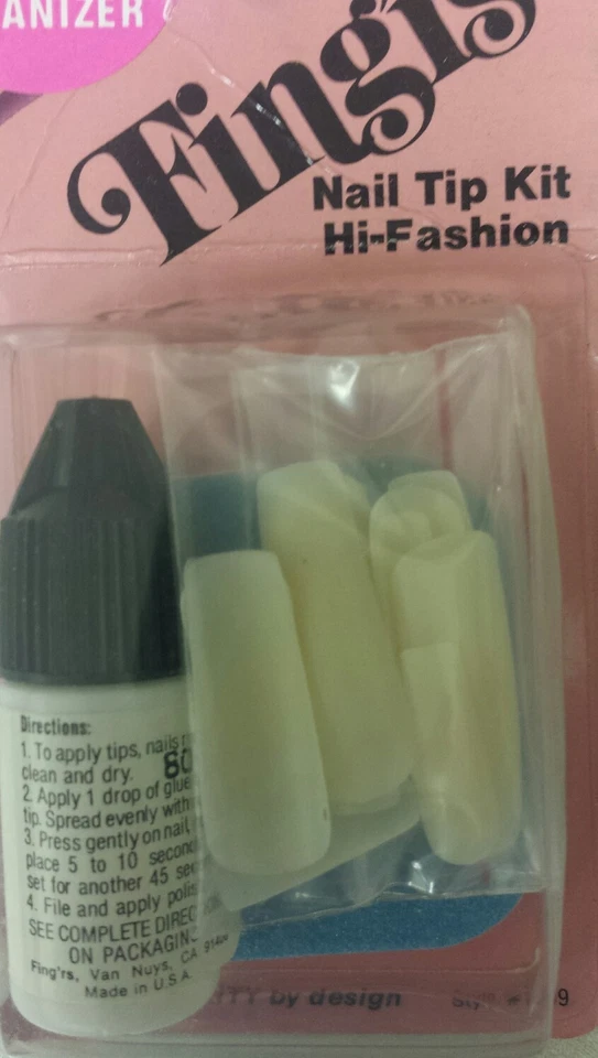 Kit de ponta de unha vintage em bastão! Dedos! Pacote com 20! Itens retrô antigos exclusivos! - Imagem 2 de 3