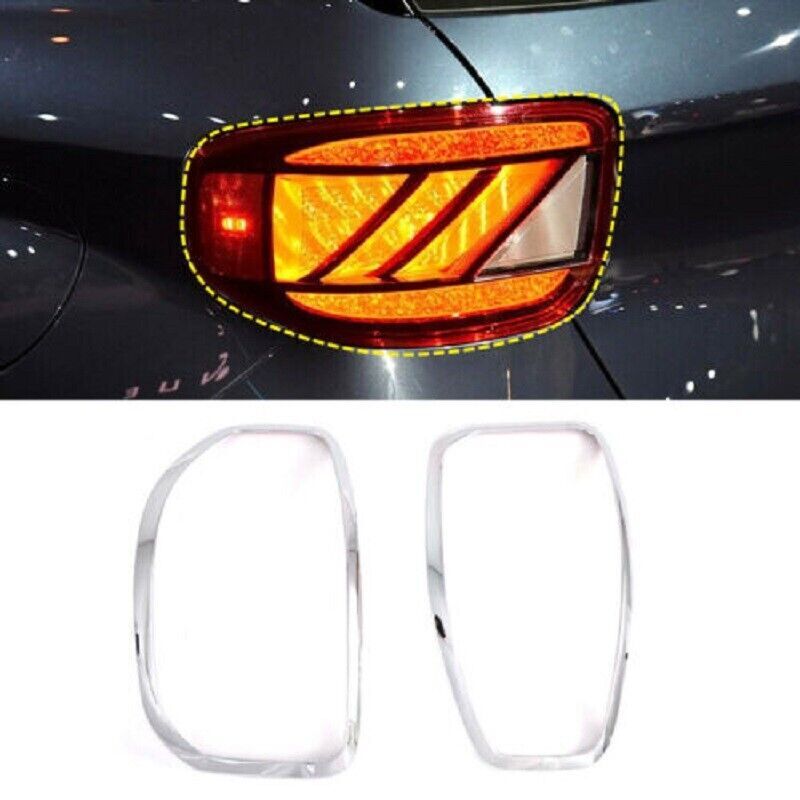 Cubierta de luz trasera de coche ABS cromada para Hyundai Venue 2019-2021 2 piezas