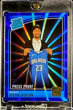 2018-19 DONRUSS JUSTIN JACKSON BLUE LASER PRESS PROOF /49 ROOKIE MAGIC THUNDER