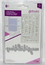 Gemini Congratulations Die Clear Sentiment Stamps Phrases Crafter's Companion