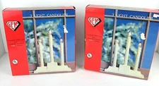Gem 3 Light Lamps Candolier Candelabra Made in USA Clear Light Bulbs New Vintage