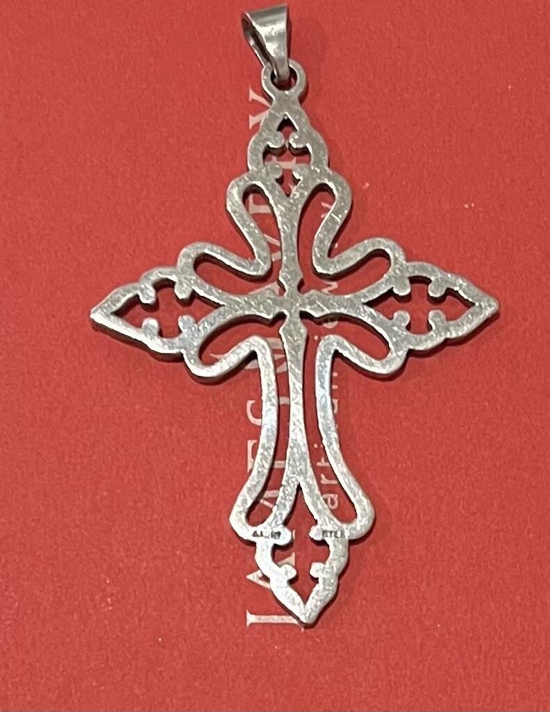 James Avery Retired Silver LG St Cecilia Cross Pendant | eBay
