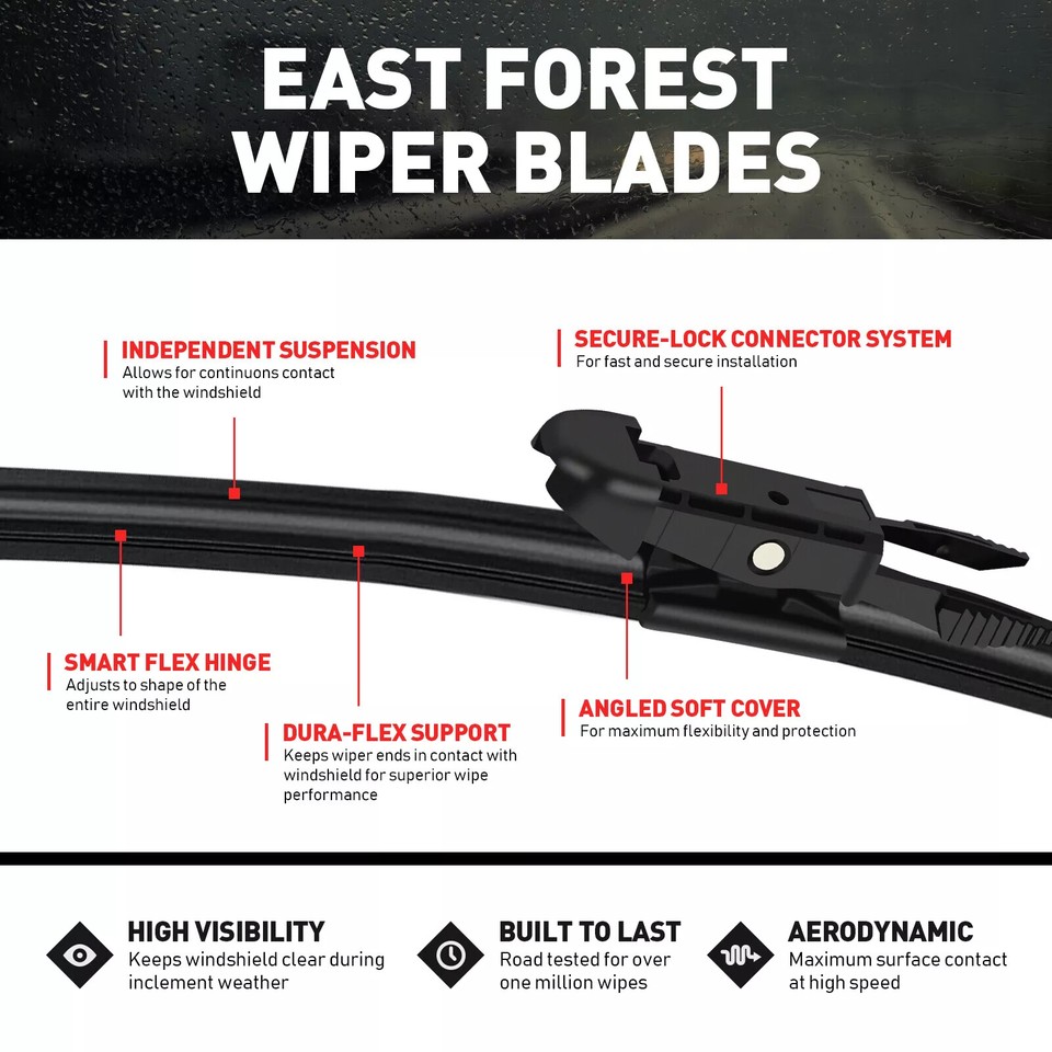 26''/22''/11'' OEM Front&Rear Windshield Wiper Blades For Ford Explorer