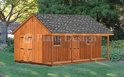 20' x 24' shed with covered porch, 480 sq. ft. cabin