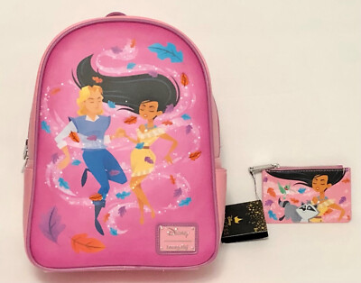 Loungefly Disney Pocahontas Colors of the Wind Mini Backpack Coin Purse  Set
