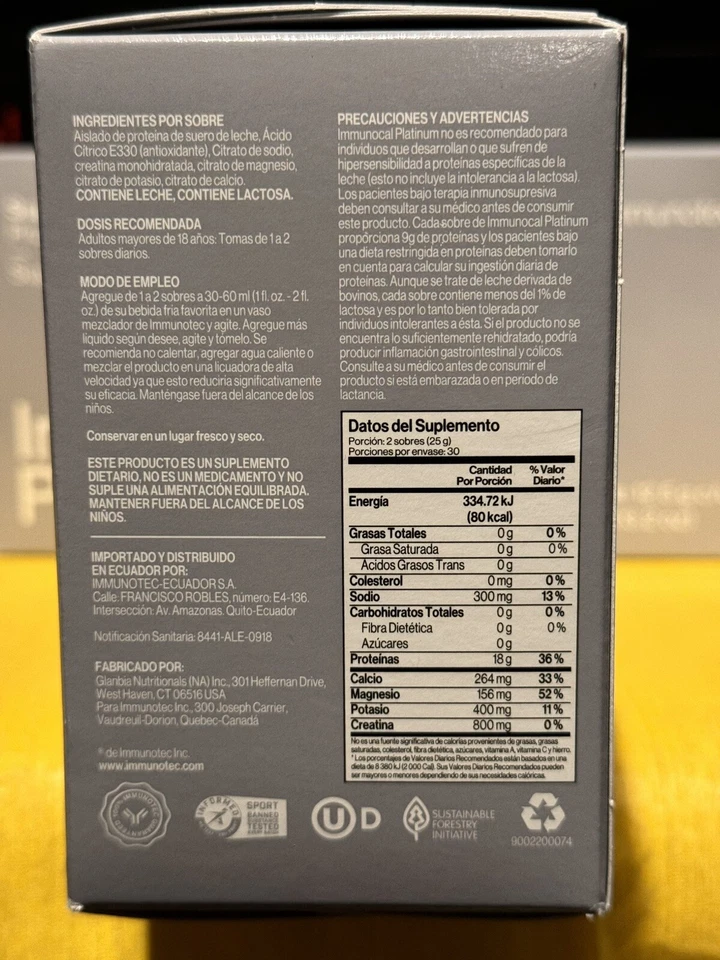 immunocal platinum 3 Boxes - Image 3 of 3