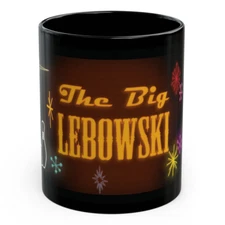 The Big Lebowski Black Mug Bowling Lovers Gift The Dude Movie Fan Coffee Tea Cup