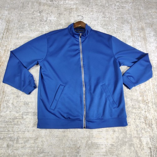 Pebble Beach Performance Blue Full Zip Up Track Jacket Adult Men's Size Large - Photo 1/10