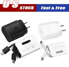 25W Super Fast Wall PD Charger Type C USB-C For Samsung Galaxy Note S22 S21 S20