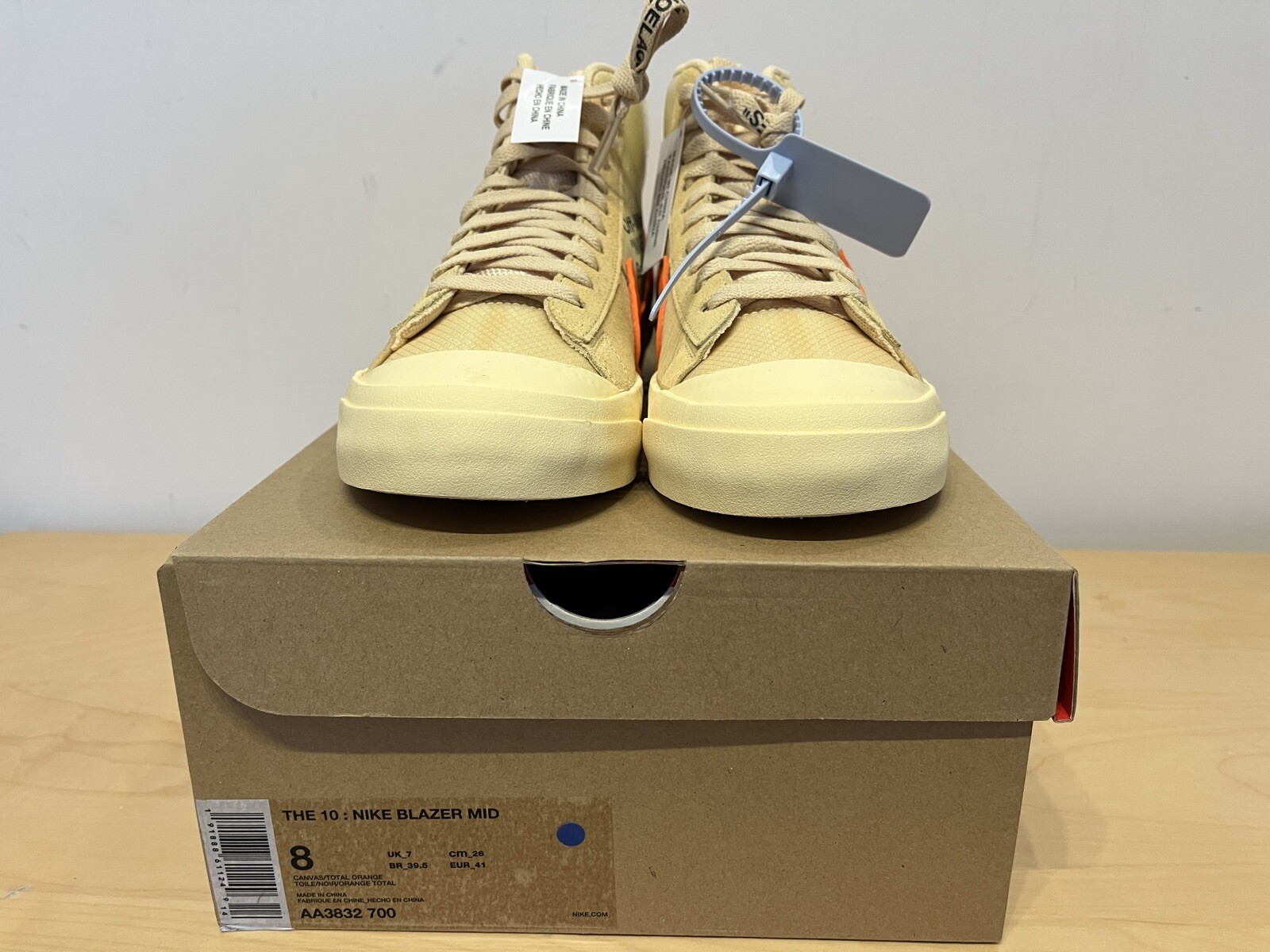 OFF WHITE X NIKE NIKE X OFF WHITE BLAZER HALLOW'S EVE UK 7 US 8 NUOVO ORIGINALE TUTTO