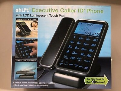 NEW Shift 3 Executive Desk Phone Caller ID LCD Touch Panel Alarm Clock