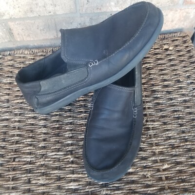 Crocs BLACK Santa Cruz Luxe Leather Triple Comfort Shoes  display picture 1