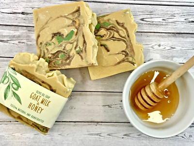 Handmade goat milk & honey olive oil soap bar for dry skin, my_herbalicious