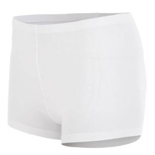 Body Wrappers MT281 Women's Size Large 12-14 White Boy Cut Brief Shorts