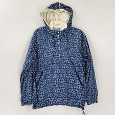 Nike Jacket Womens Medium Blue Vintage 90s Hooded Anorak Windbreaker Hoodie