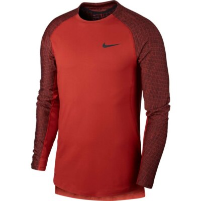 Nike Pro Men's Long-Sleeve Training Top Therma Sports Dri-Fit