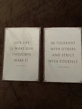 Set of two inspirational quote wall art pieces.  8 X 12