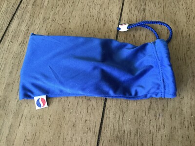Vintage Pepsi Eyeglass Bag Case Blue w/ Drawstring