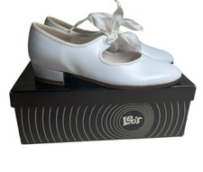 NOS NEW NIB LEOS DANCE SHOES White Children  s SIZE 1 C