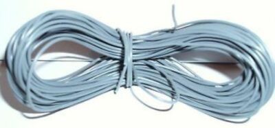 Modelleisenbahn/Bahnanlage/Strom/Tropper Draht 10m Rolle 16/0,2mm 3A grau 