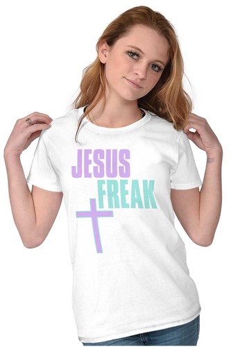 Christian Faith Cross Crucifix Jesus Freak Damen Top Junior Grafik T-Shirt - Bild 3 von 7
