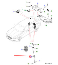 JAGUAR XF X260 Rear Shock Absorber T2H30124 NEW GENUINE