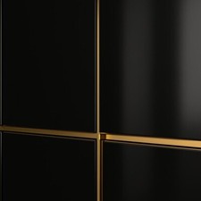 Black Gloss MDF Handleless Doors-Made 2 Measure-Free Hinge Holes