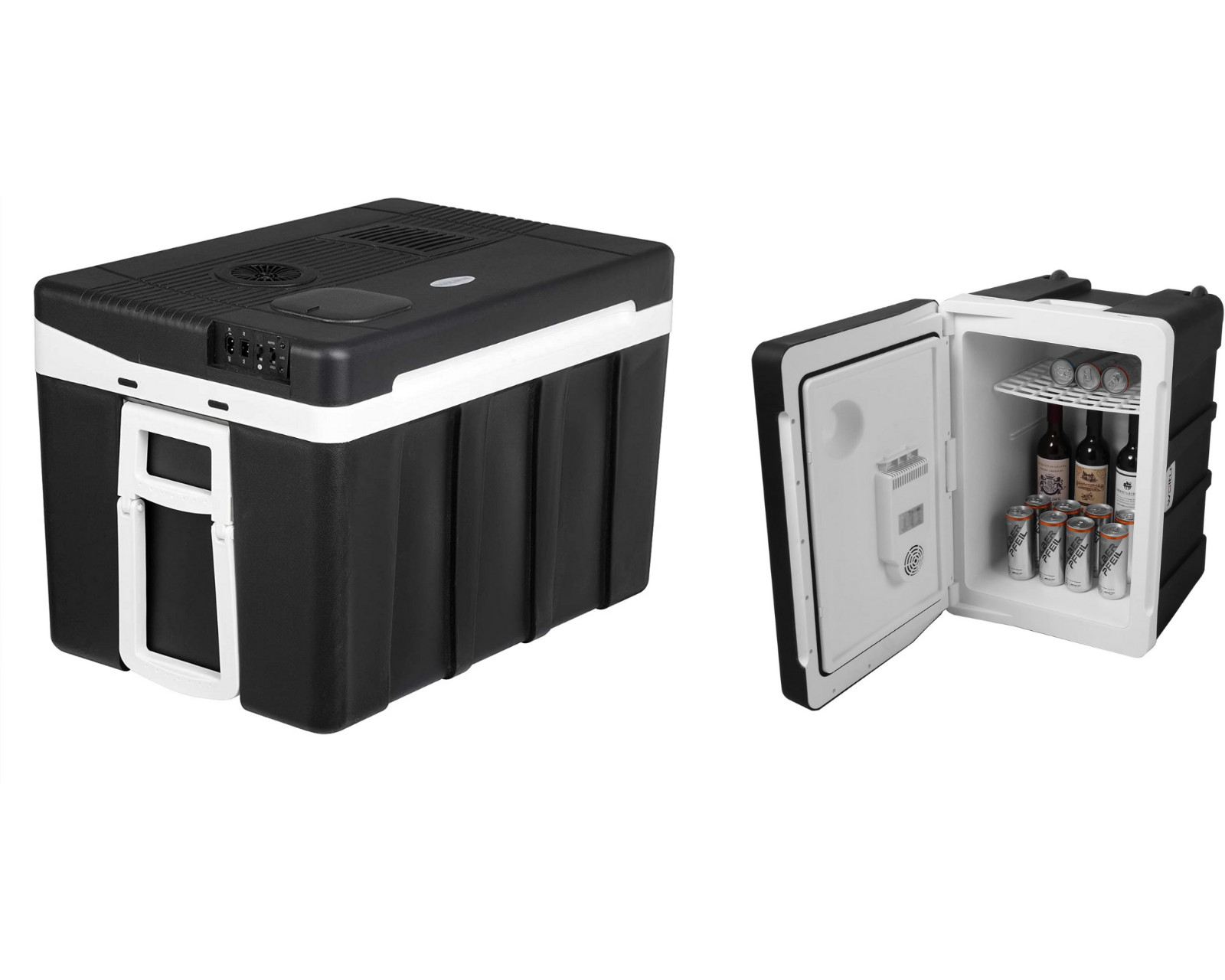 Mini réfrigérateur portable 50L glacière électrique de voyage pour véhicule 12V