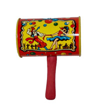 Kirchhof Tin Litho Drum Noise Maker Salsa Dancers  Ballerina Red Handle