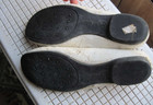 White Stag 6 Slip On Damaged White Ballet Flat Shoes Worn Soles Heels Marks — photo 8
