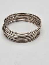 Vintage Sterling Silver Stacked Baby Child Small Bangle Bracelet