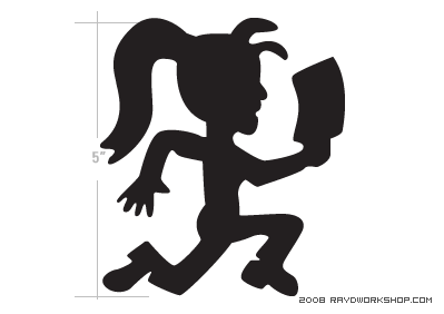(2) ICP Hatchetgirl Sticker DieCut Decal Hatchet Girl - Picture 1 of 1