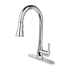 FLOW Classic Series Pull Down Kitchen Faucet Chrome Finish Single Handle Sprayer