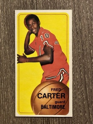 1970-71 Topps Basketball Fred Carter #129 Vintage Baltimore Bullets ROOKIE CARD