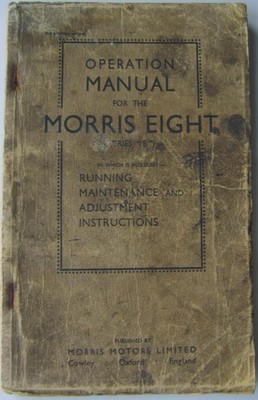Morris Eight 8 Series E original Operation Manual (Handbook) 1948 SCRUFFY COND.