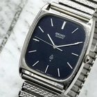 Seiko 7830 5040 Watch Quartz Mens Navy Dot Silver Vintage