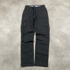 Dickies Flex Cargo Trousers Mens 30" Workwear Straight Leg Pants, Black