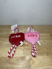 Special Edition Valentines Love Xoxo Plush Heart Puppy / Dog Toy W/ Squeaker