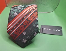Barry Wang Christmas Men's Tie 100% Silk NWT