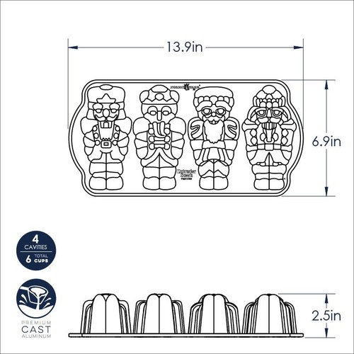 Sartén para pasteles cascanueces Nordic Ware - Imagen 4 de 4