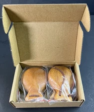 Pair Castanets Handcrafted Made With Tang Wood / Pometia Percussion Inst. New