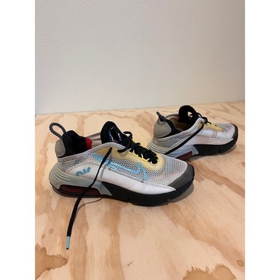 Nike Air Max White Glacier Blue Laser Orange Running Hiking Sports Tennis 4.5yr