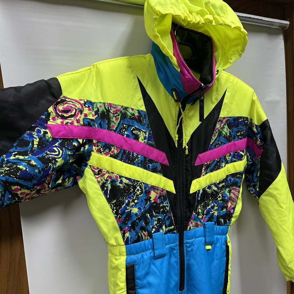 Obermeyer One Piece Traje de Nieve Esquí Babero de Nieve Retro De Colección 1980 Juniors Adulto Unisex Foto 3 de 4