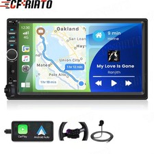 Double Din Apple Carplay Android Auto 7" Car Stereo Radio Bluetooth Touch Screen