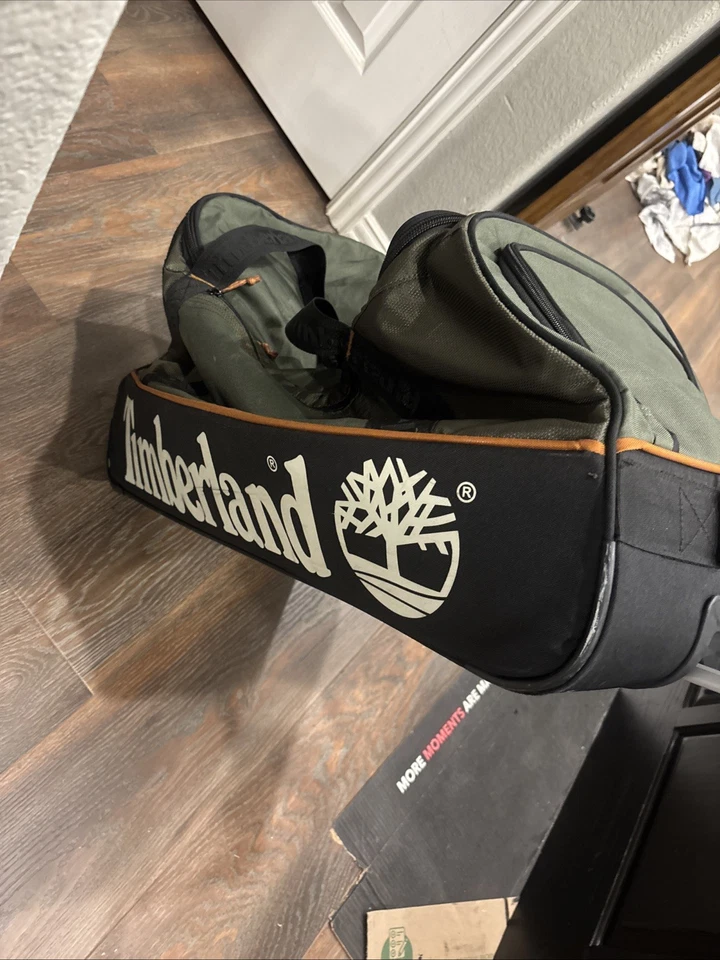 ¡Bolso de lona de viaje Timberland muy grande verde con ruedas!! Foto 4 de 4