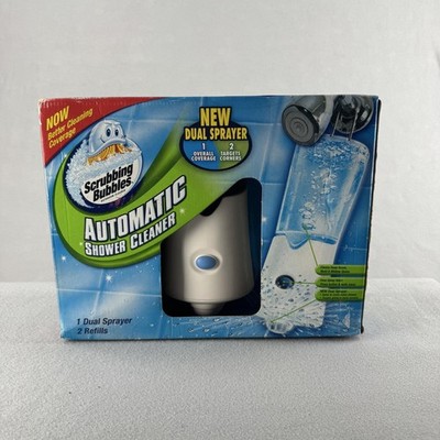 Scrubbing Bubbles Automatic Shower Cleaner Kit Dual Sprayer Bathroom 2 Refills