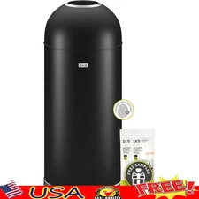 Heavy Duty Open Top Stainless Steel Trash Can Indoor Outdoor Commercial Use