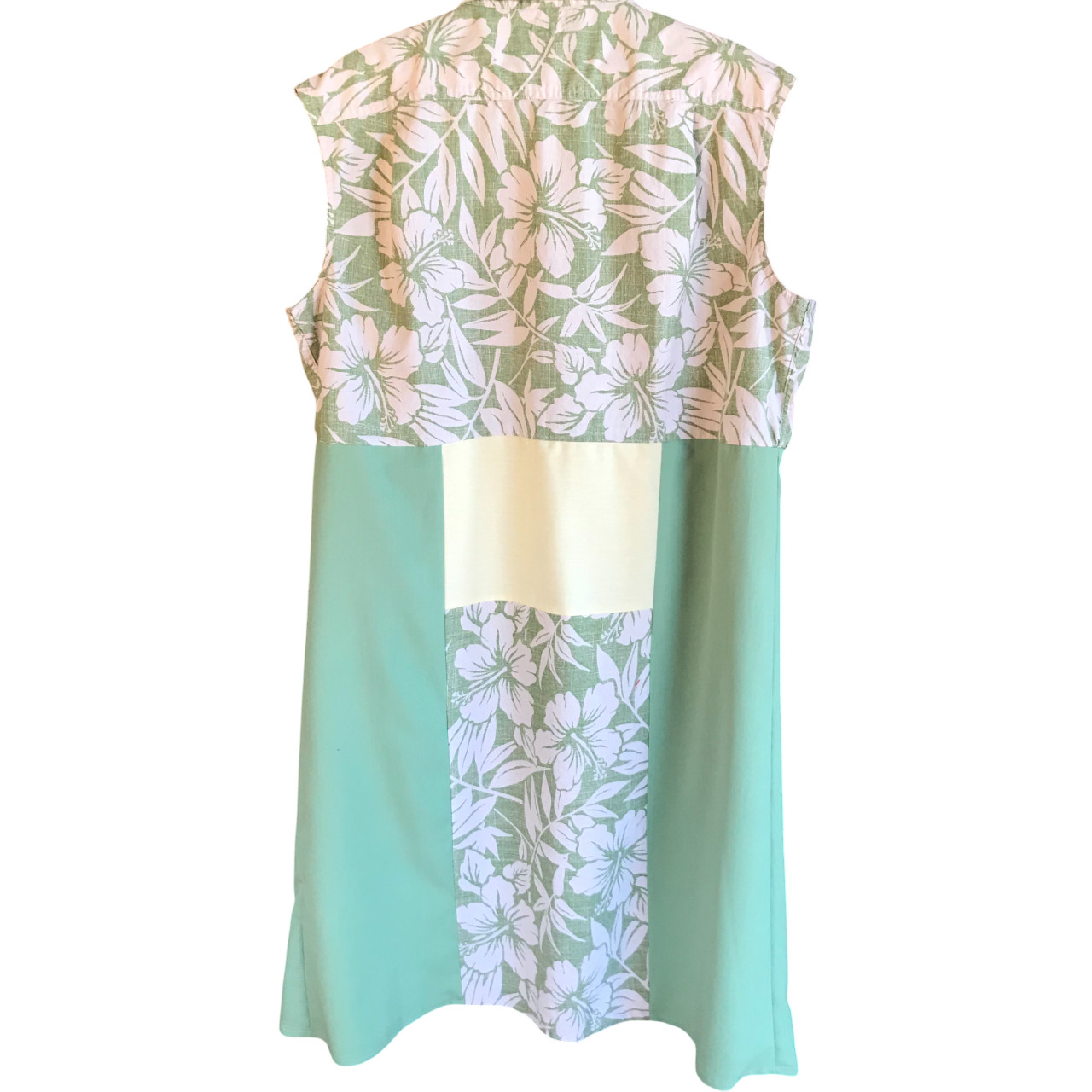 Upcycled Patchwork Boho Duster, Tropical Print La… - image 5