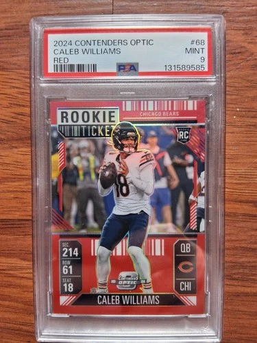 2024 Panini Contenders Optic  Caleb Williams #68 Red Prizm /199 RC ROOKIE